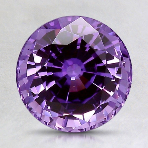 8mm Purple Round Lab Grown Sapphire