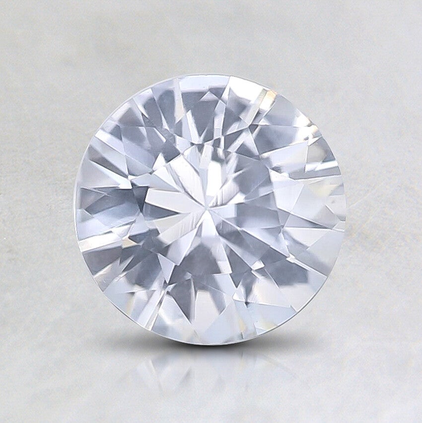 6.5mm White Round Sapphire