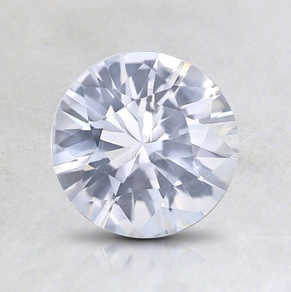 6.5mm White Round Sapphire
