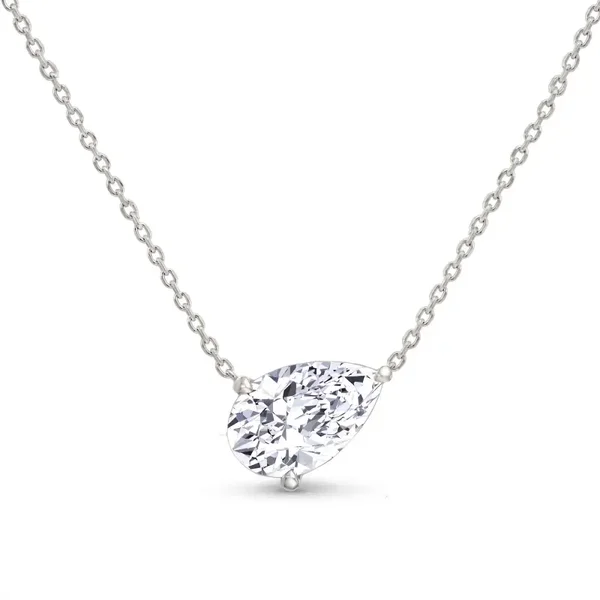Pear Shape East West Lab Grown Diamond Pendant