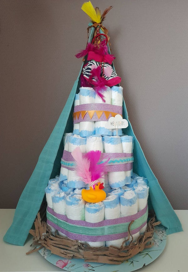 Luiertaart Tipi tent