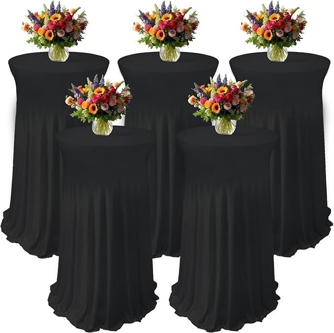 Spandex cocktail tablecloth with skirt