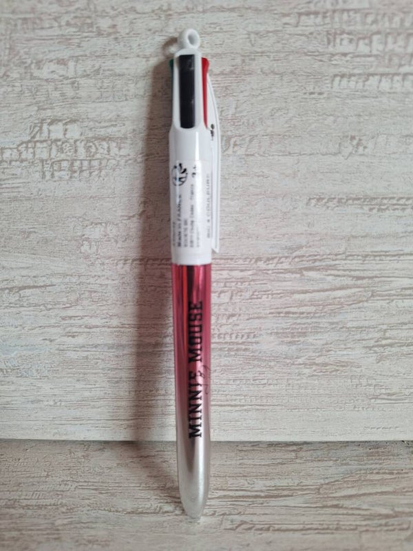 BIC 4 COULEURS " MINNIE MOUSE ROSE METALLISE "