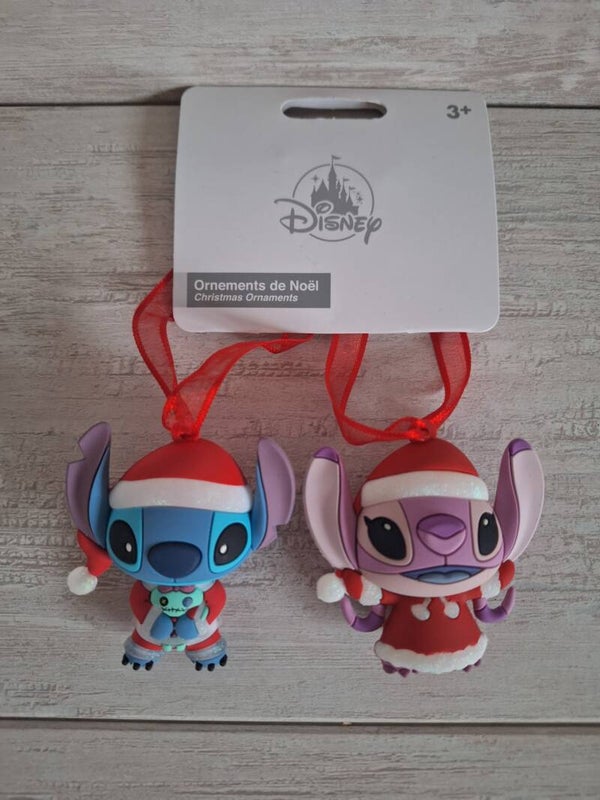 ORNEMENT DISNEYLAND PARIS " STITCH ET ANGEL "