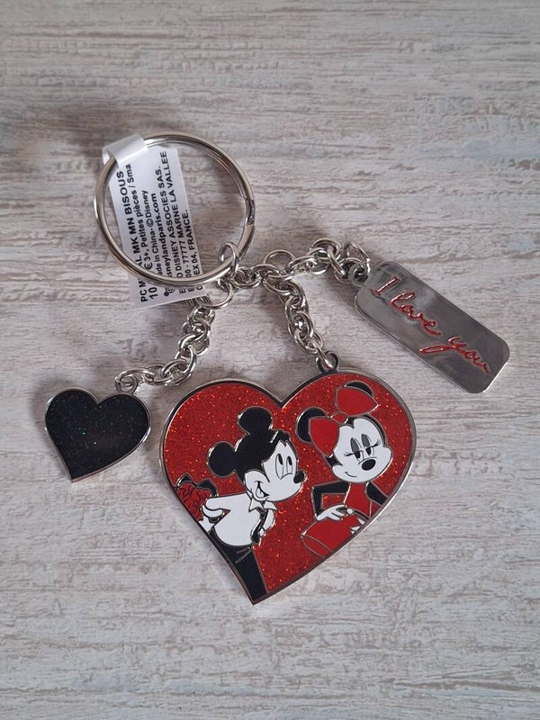 PORTE CLE " MICKEY & MINNIE SAINT-VALENTIN "