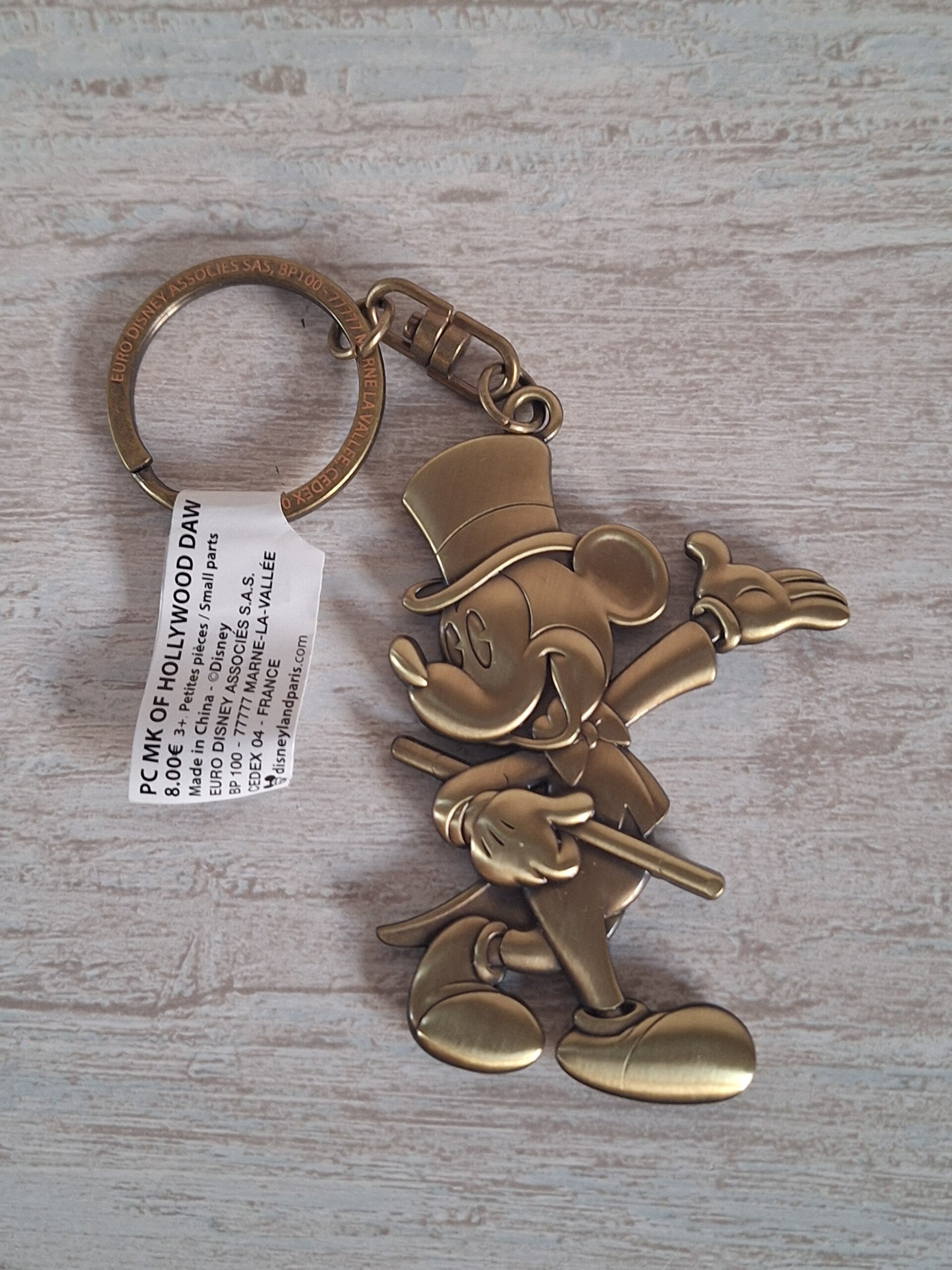 PORTE CLE " MICKEY HOLLYWOOD "OR