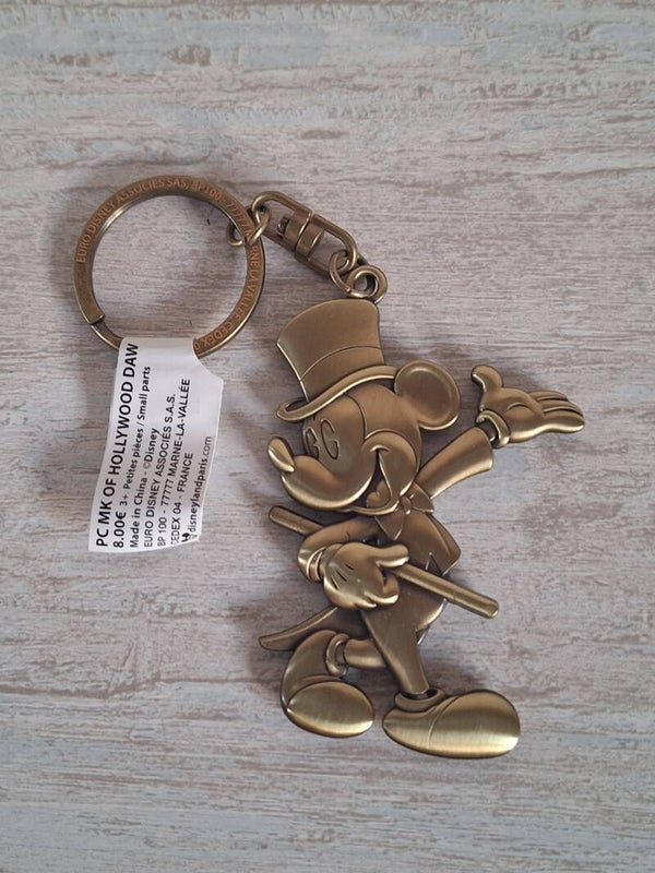 PORTE CLE " MICKEY HOLLYWOOD "OR