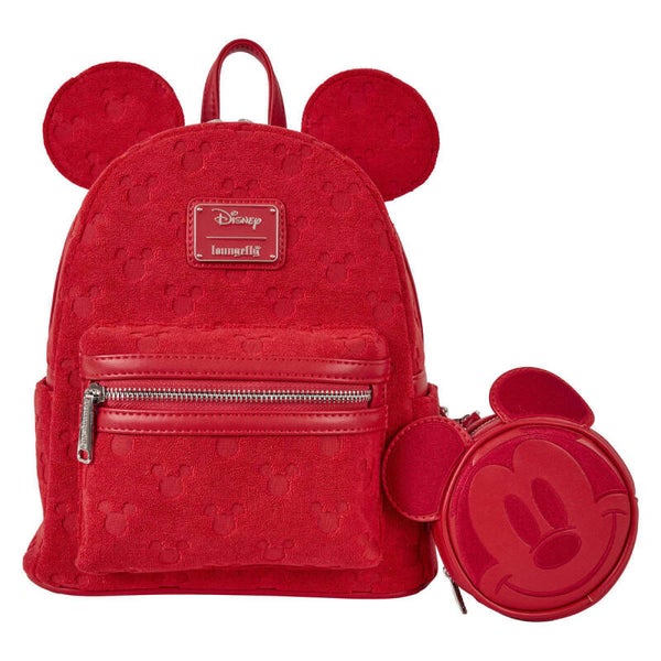 Sac à dos Loungefly -" MICKEY MOUSE ROUGE BURNOUT "