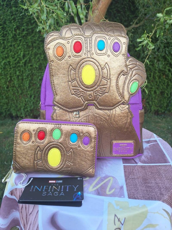 Sac à dos LOUNGEFLY - " GANT DE THANOS + PORTEFEUILLE"
