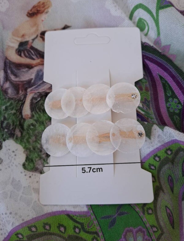 White Shell Claw Clip