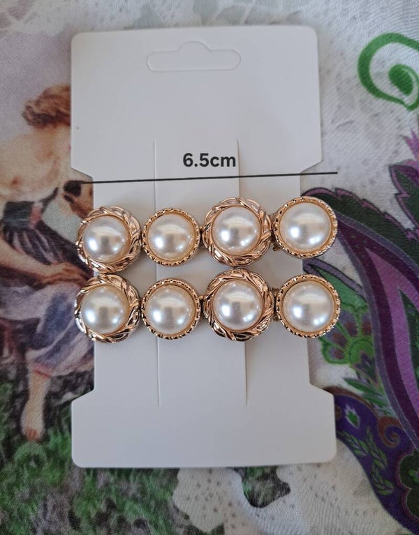 Half Pearls Claw Clips