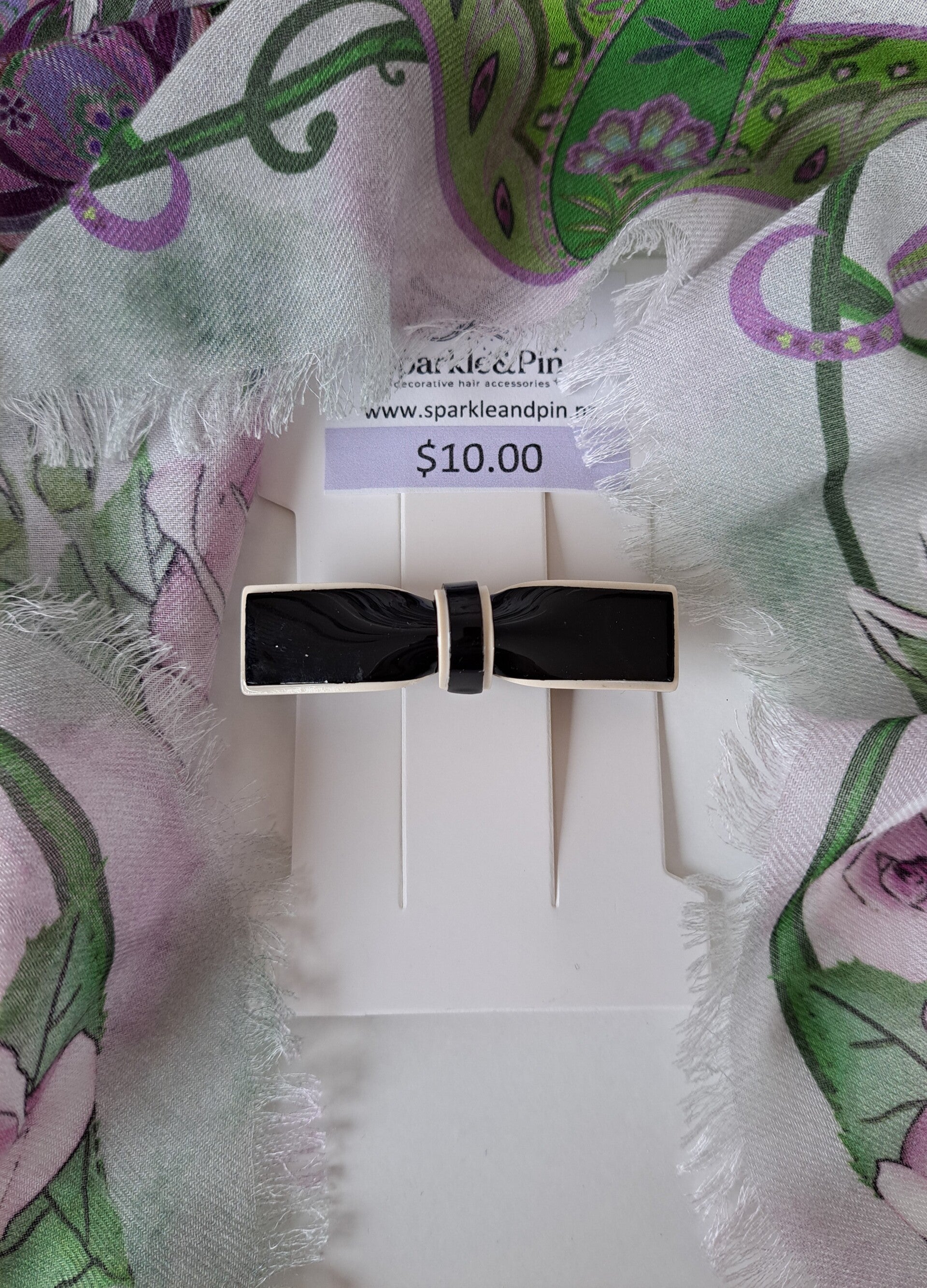 Bold Border Bow Barrette