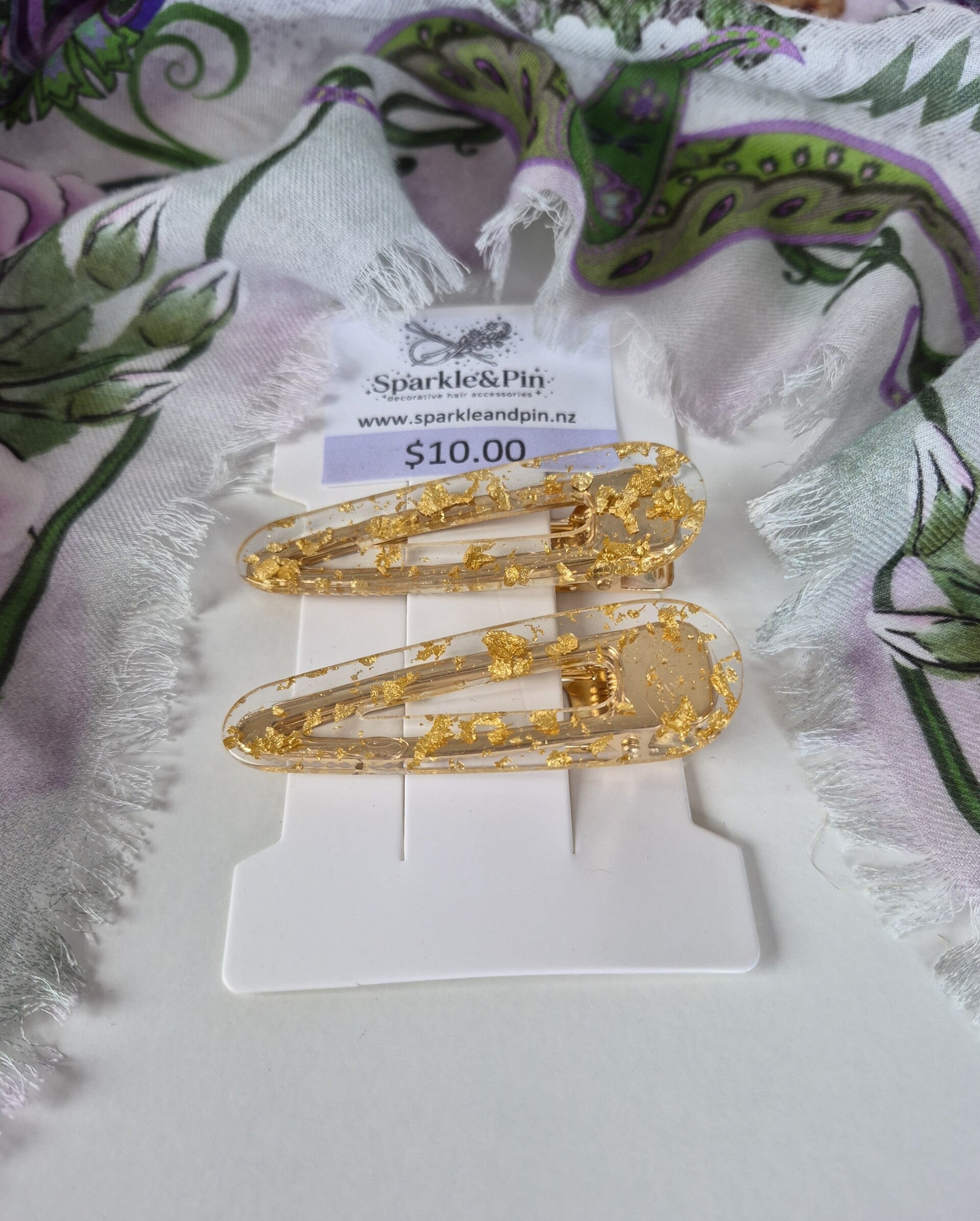 Gold Leaf Claw Clips