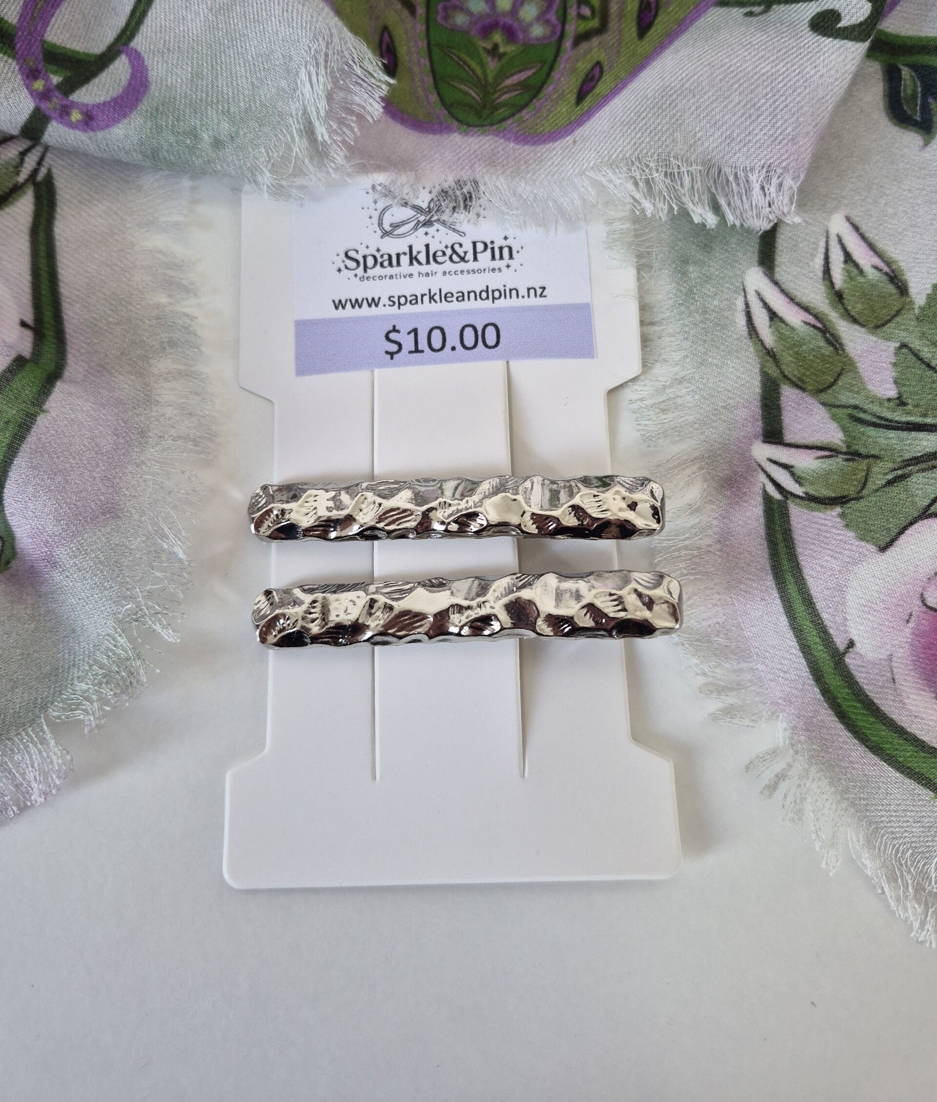 Hammered Metal Claw Clips