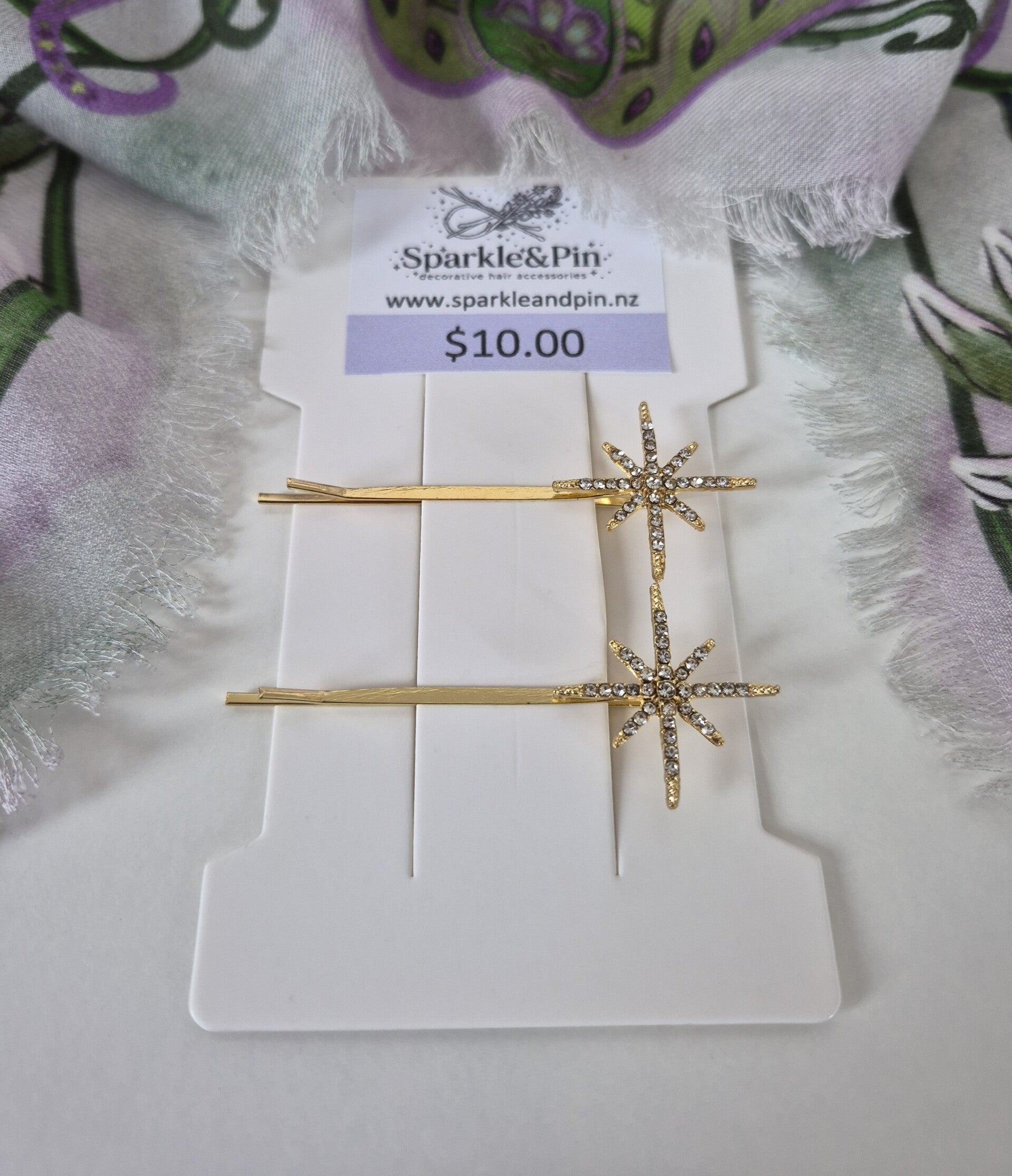Sparkle Star Hair Pins