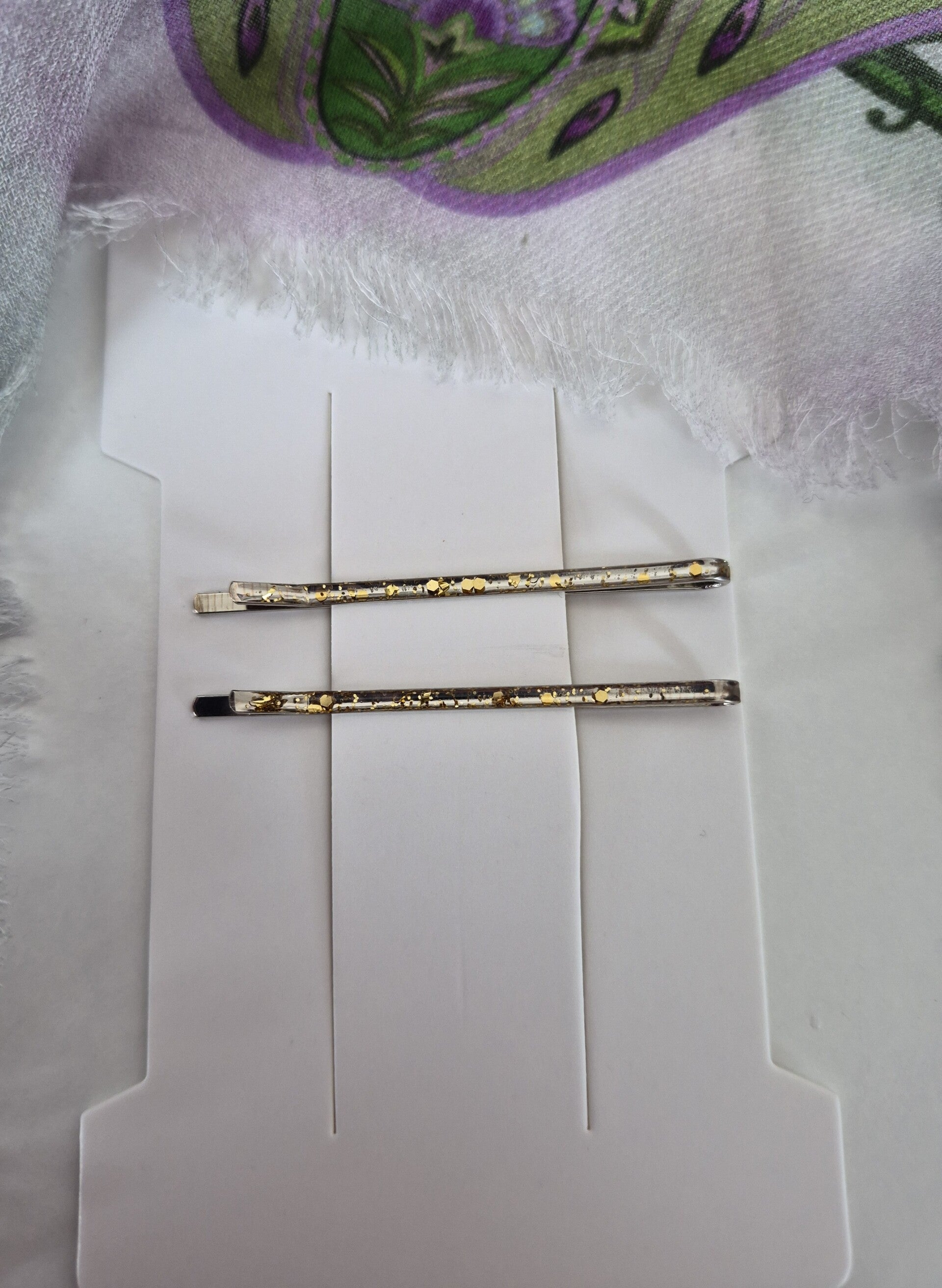 Gold Sparkle Hair Pins