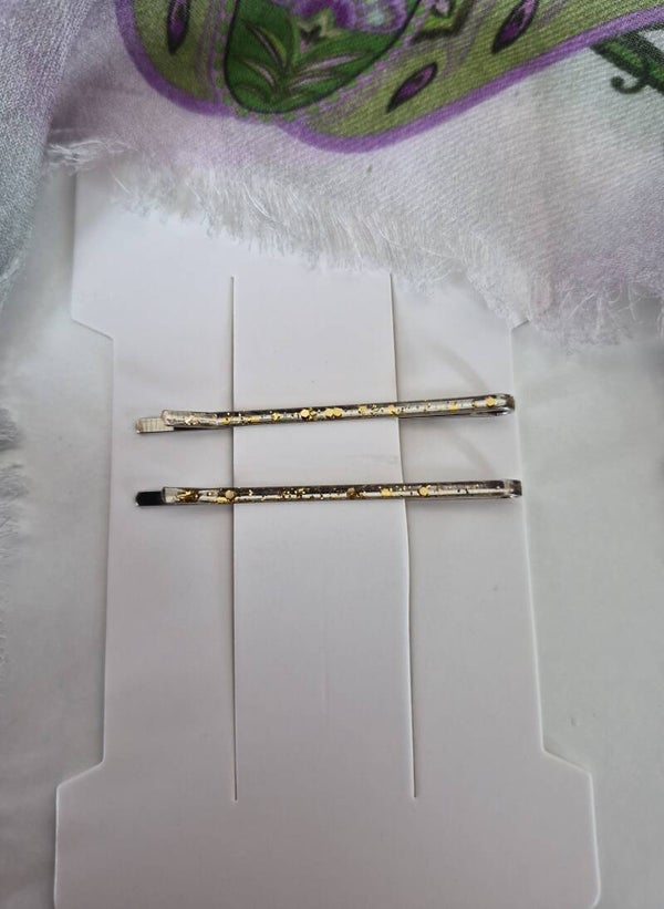 Gold Sparkle Hair Pins