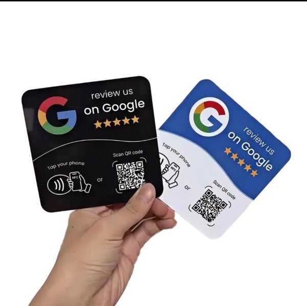 carte google nfc noir ou blanc + QR