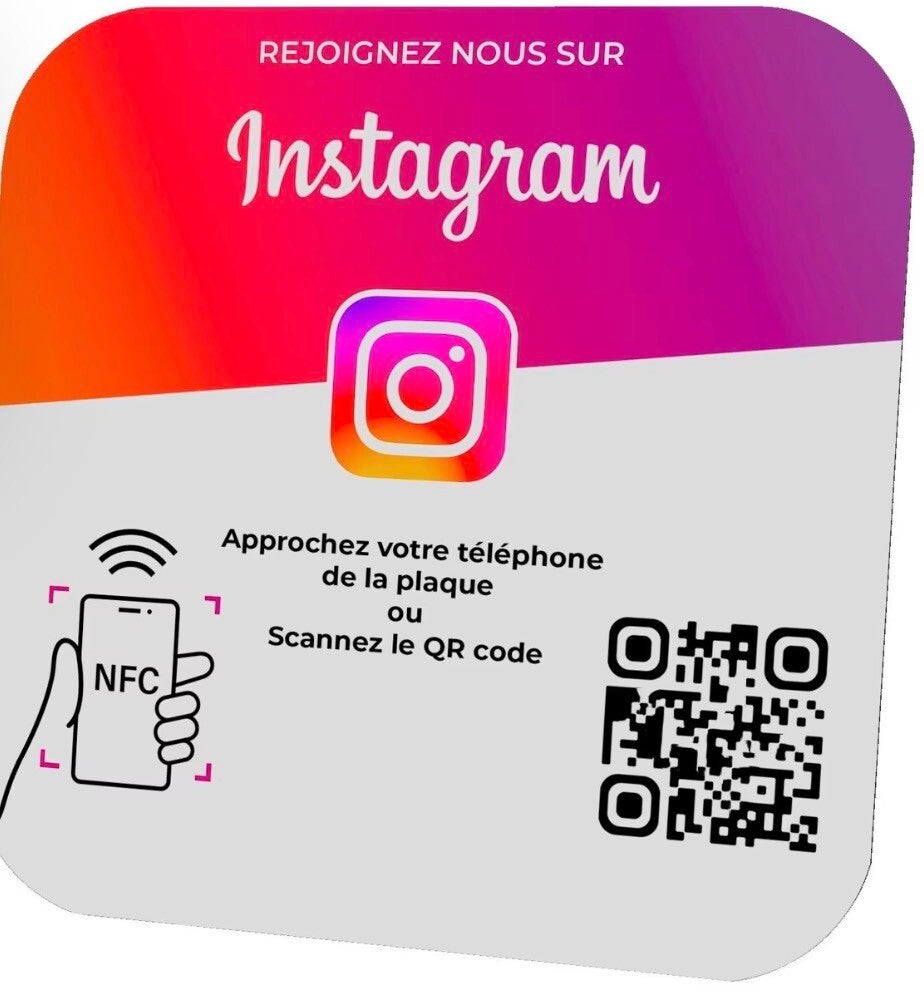 carte nfc instagram + QR