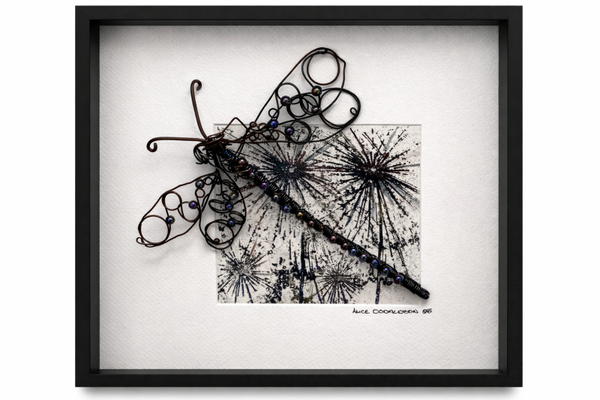 Midnight Drift - Framed Dragonfly