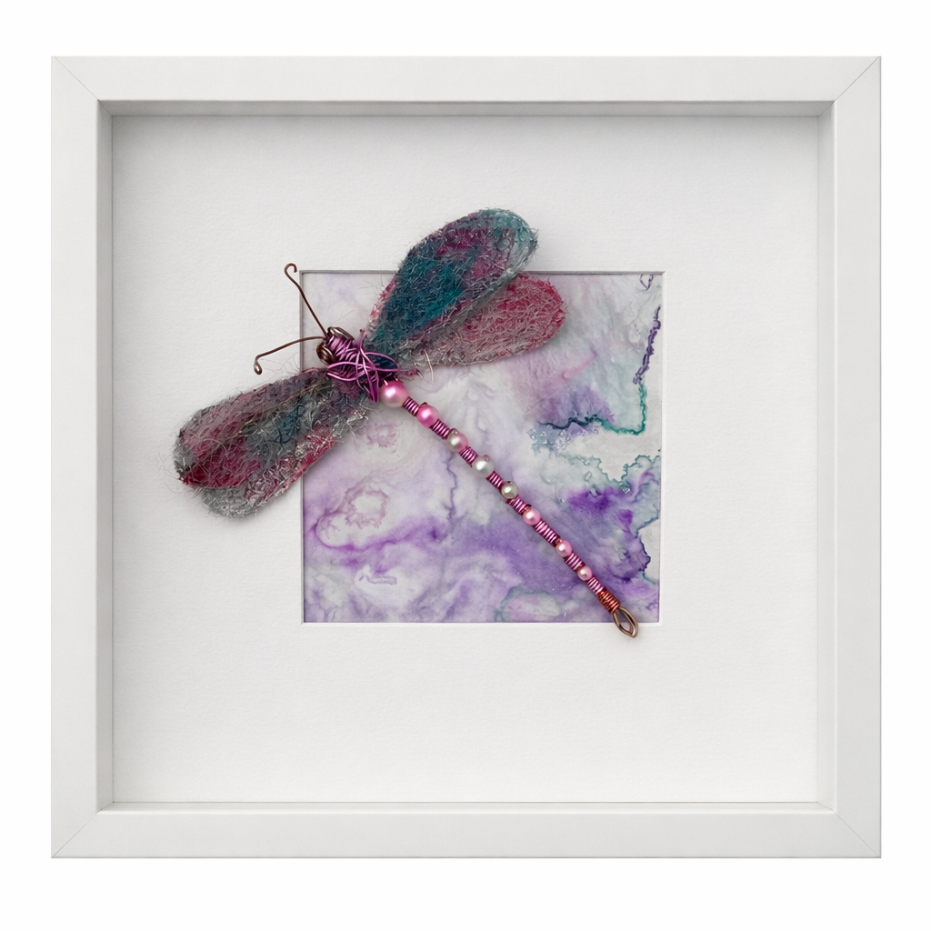 Whispers of Light Framed Dragonfly
