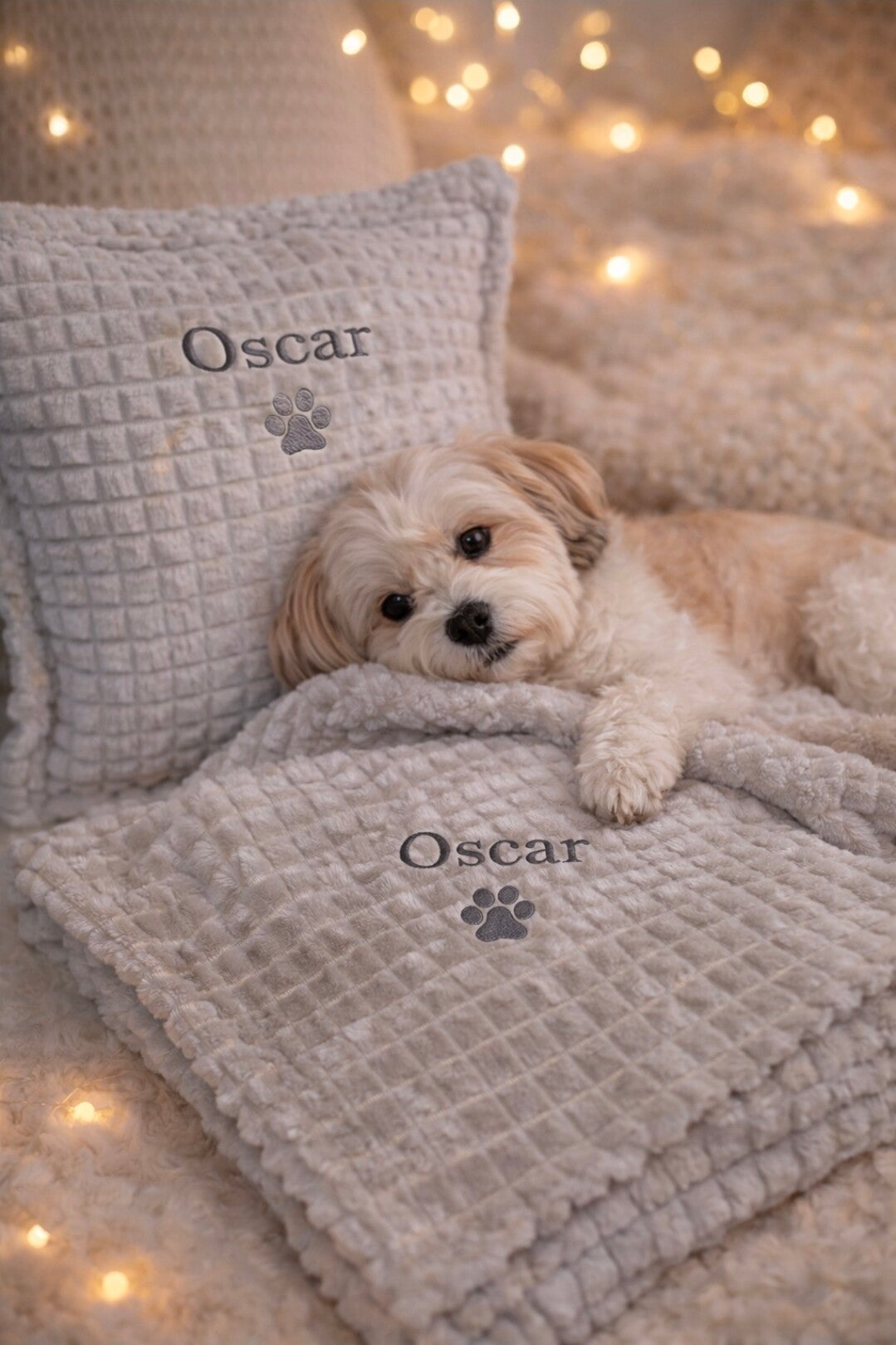 Square Pattern 45cm x 45cm Cushion and Blanket