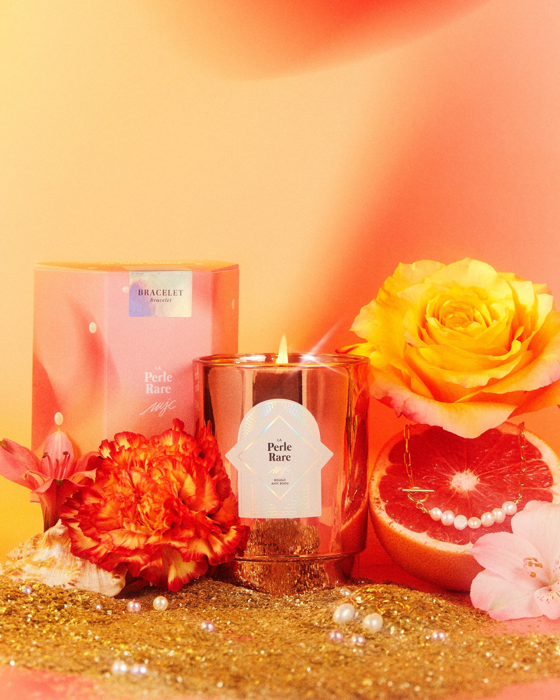 MY Jolie candle - Geurkaars met Juweel - De zeldzame parel