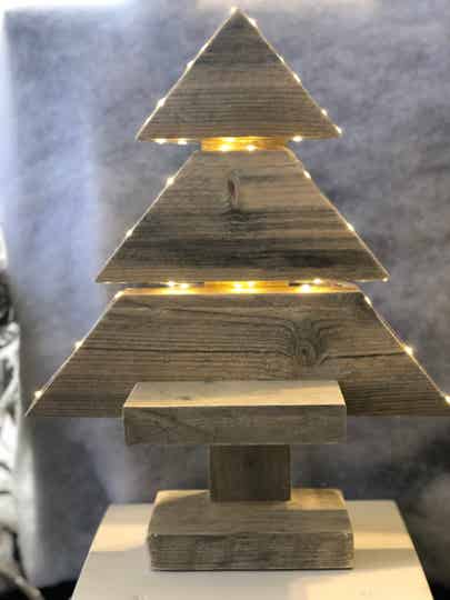 Steiger houten kerstboom 38 cm hoog