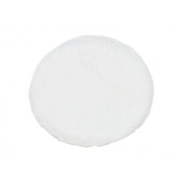 Tafel onderlegger / Stoelbekleding van imitatiebont polyester Wit Ø34 cm