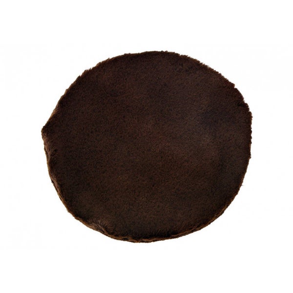 Tafel onderlegger / Super zachte, fluffy onderlegger - Stoelbekleding van imitatiebont / polyester - Bruin - Ø 34 cm