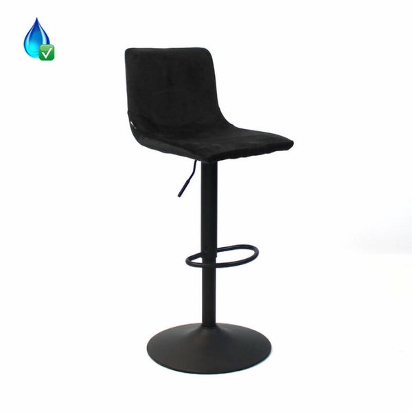 Barkruk Frenk zwart velvet 59 - 76 cm