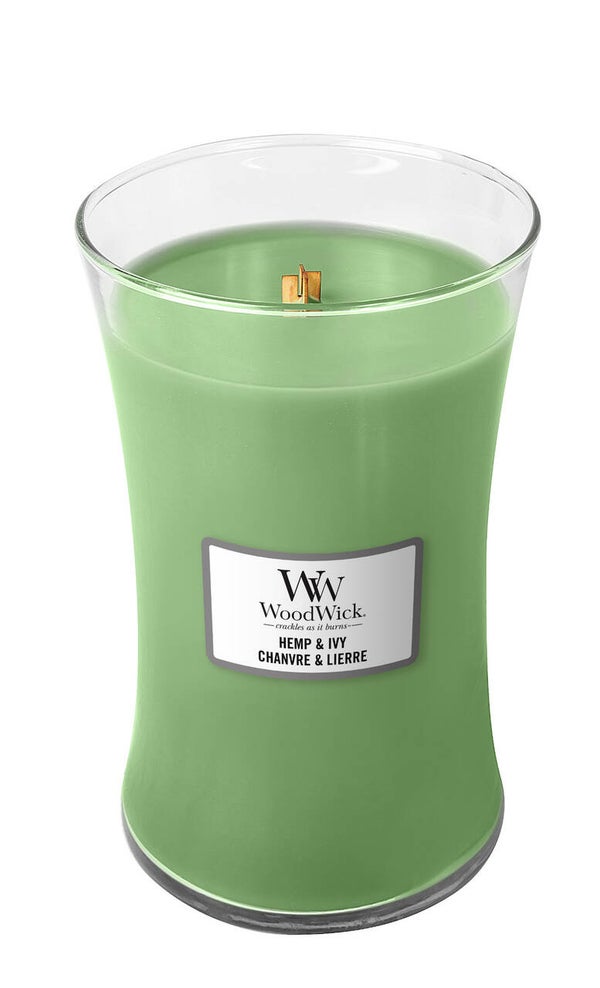 WoodWick Large Candle Hemp & Ivy