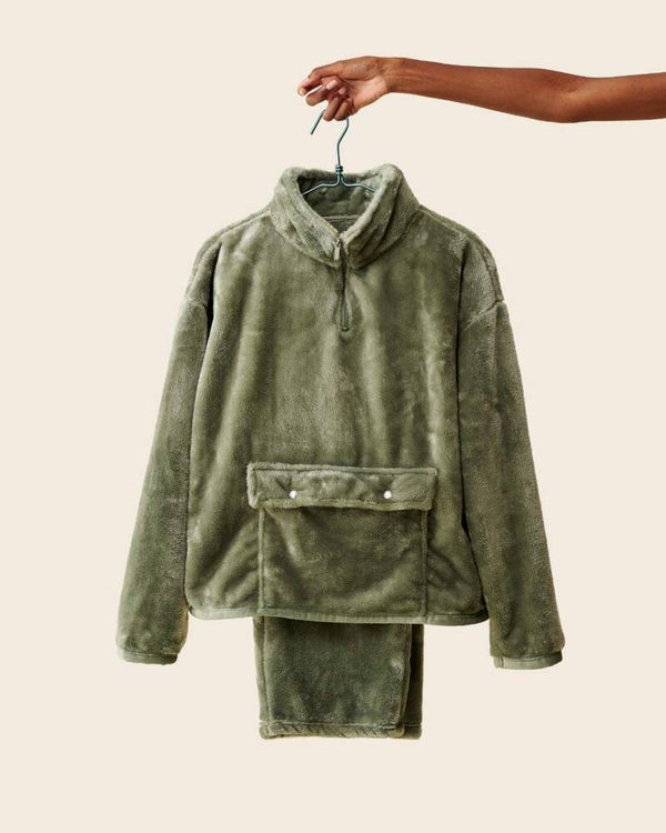 Huispak - Zacht huispak / pyjama - Roze of Groen  - S/M - Fluffy Fleece Pyjama - Comfortabel En Warm