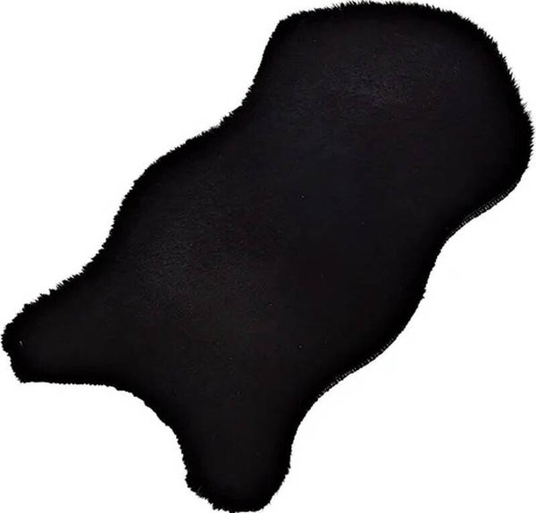 Konijnenbont gemaakt van nepbont polyester - Zwart