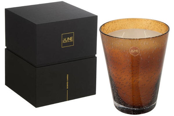 J-Line Geurkaars Portofino Glas Bruin Large