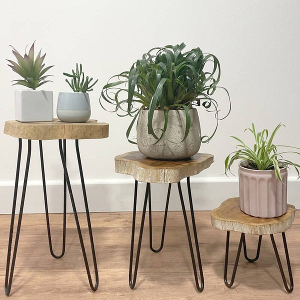 Decoratieve Planten krukjes - planten krukje - wood plant stand