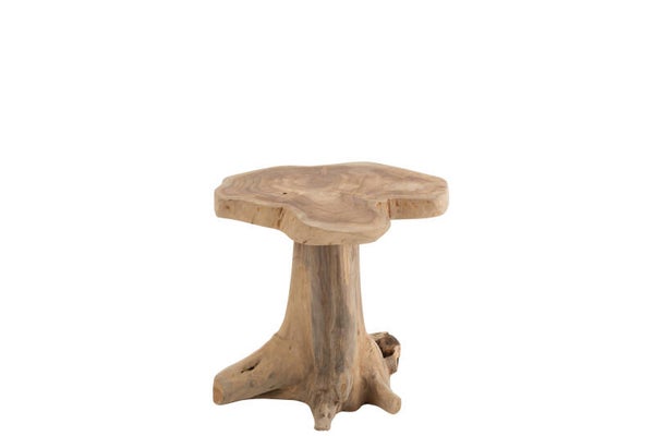 J-Line Bijzettafel Amy Teak Hout Naturel Small L40xB40xH40 cm - Jline-by-Jolipa