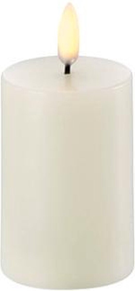 Uyuni Led Rustieke kaars Ivoor - Recht -  Ø5 x H 7,5 cm