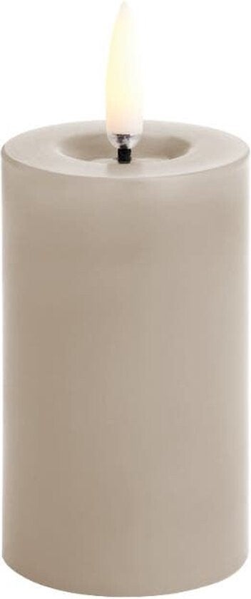 Uyuni LED Rustieke Kaars - Melted, Zandsteen - Smooth 5x7,5cm