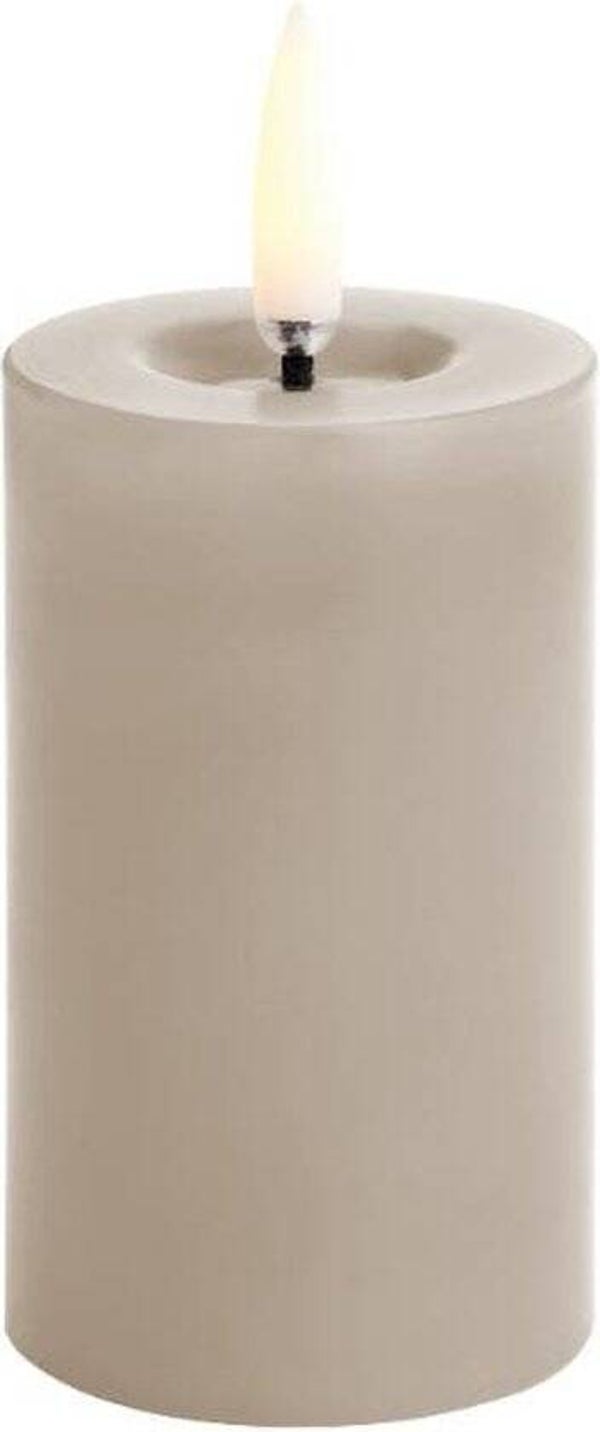 Uyuni LED Rustieke Kaars - Melted, Zandsteen - Smooth 5x7,5cm