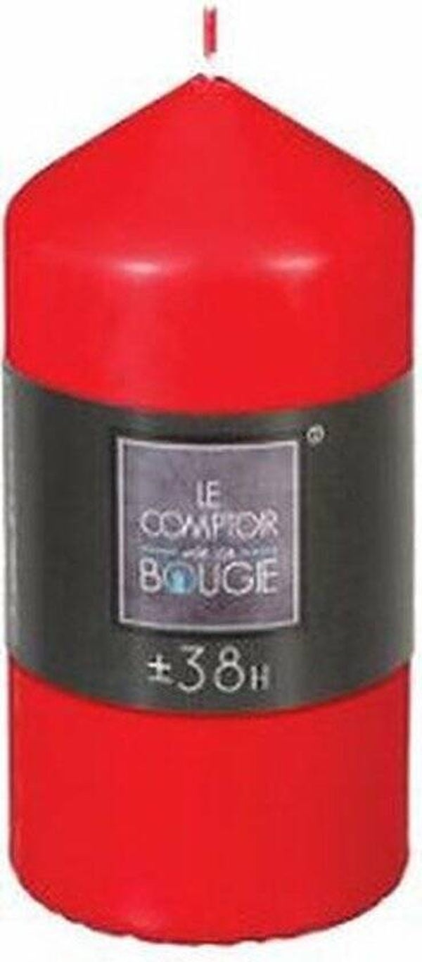 Rode  kaars - diameter 6,8 x hoogte 14 cm