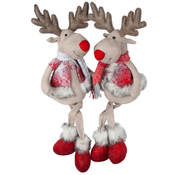Koppel Eland 35cm - Hoogte 35 cm - Schattige eland Koppel met bengel beentjes - 2 stuks