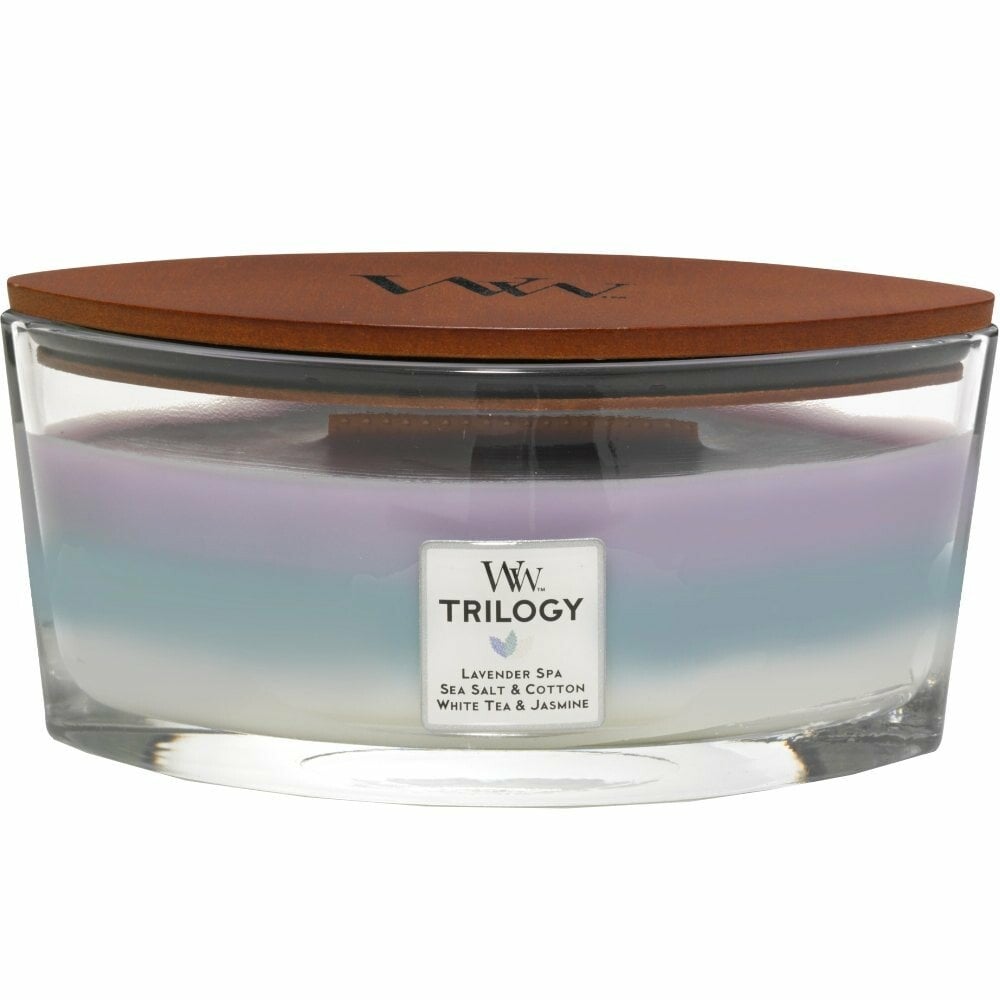 WoodWick Trilogy HearthWick Flame Ellipse Candle Calming Retreat