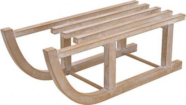 Decoratieve slee - Natuurlijke houten slee - (B / H / D) 40x14x17cm