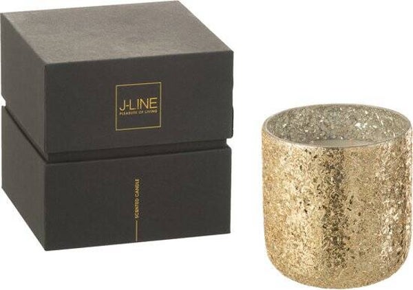 J-Line geurkaars Luxuria - Vanilla Escape - glas - goud - medium - 60U