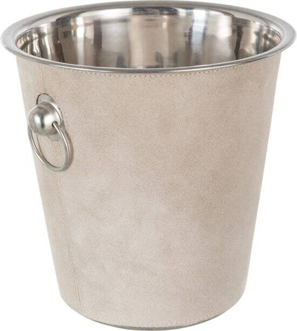 Ijsemmer | textiel | beige | 21.5x21.5x (h)20.5 cm