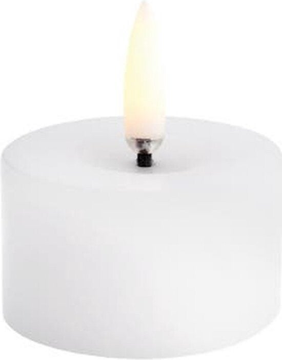 Uyuni LED Rustieke Kaars Wit - Melted Smooth 5x2,8cm