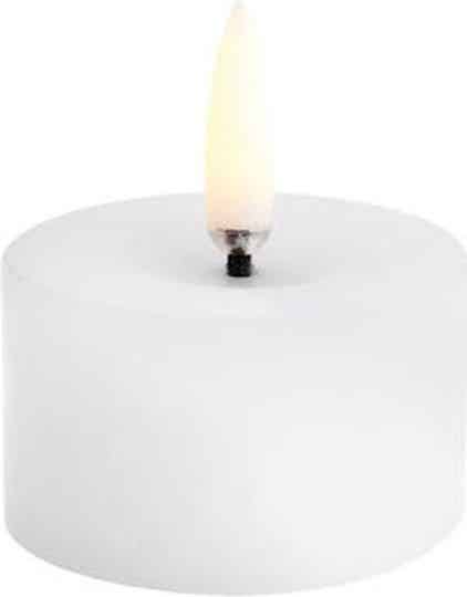 Uyuni LED Rustieke Kaars Wit - Melted Smooth 5x2,8cm