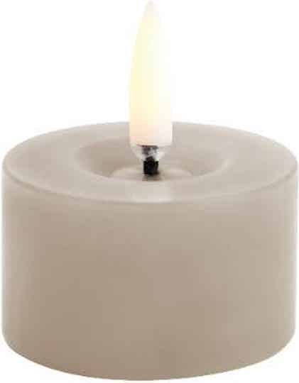 Uyuni LED Rustieke Kaars - Melted, Zandsteen - Smooth 5x2,8cm