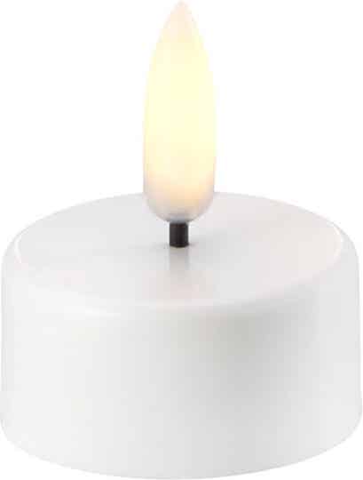 Uyuni - LED Theelicht met batterij (400 Branduur) - wit 3,9x2cm